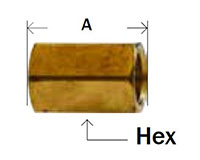 Union Female 45degree Flare Diagram